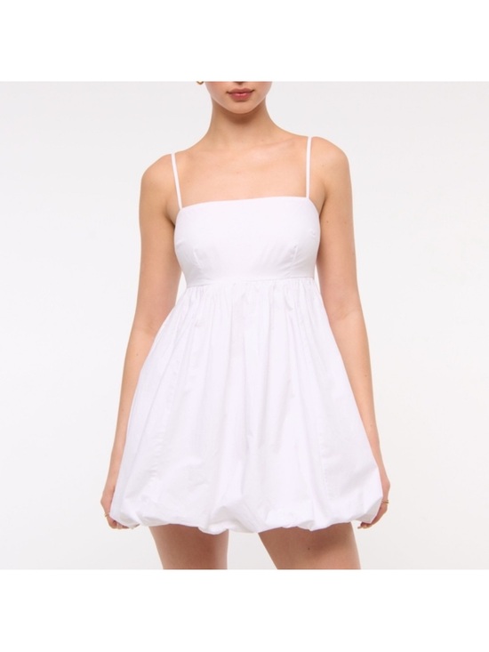 Urban Outfitters Dresses & Skirts - UO White Bubble Skirt Mini Dress With Adjustable Straps